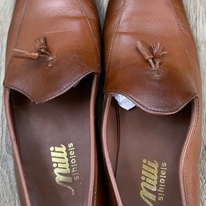 Mens Milli Shoes brown leather size 8